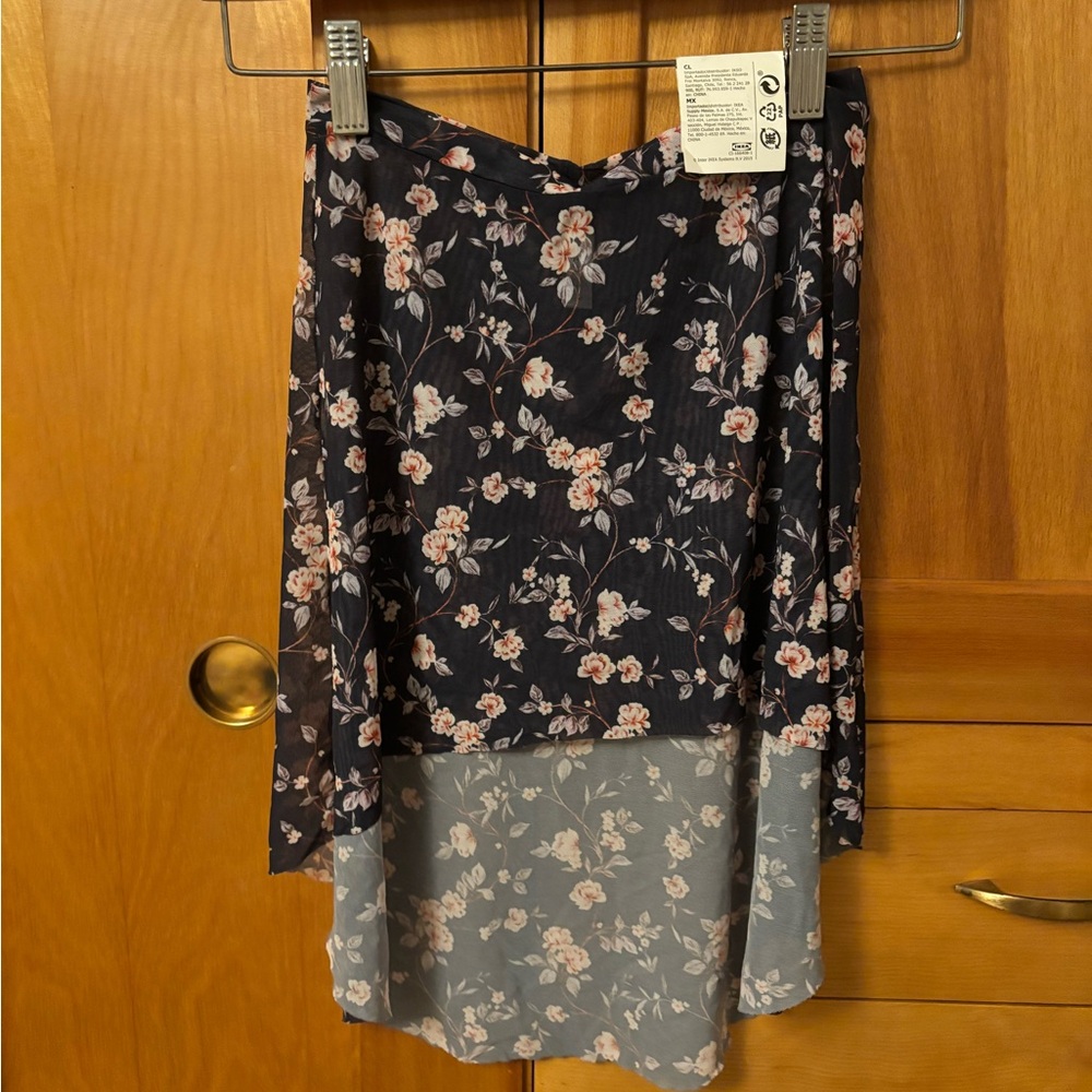 eleve floral high low skirt